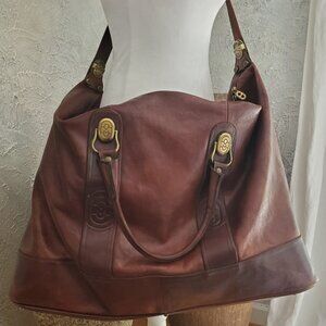 MARINO ORLANDI Large leather Weekender Duffel